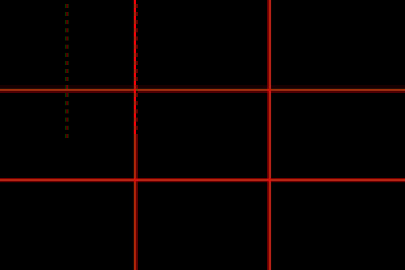 The grid is great for making sure your horizons are straight, for making sure there are subjects spaced out evenly throughout the frame and generally giving a bit of calm and order to the scene.